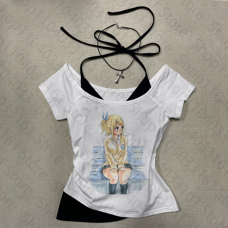 Y2K Graphic Baby Tee Crop - Панк-стиль, уличная мода, укороченный топ Y2K