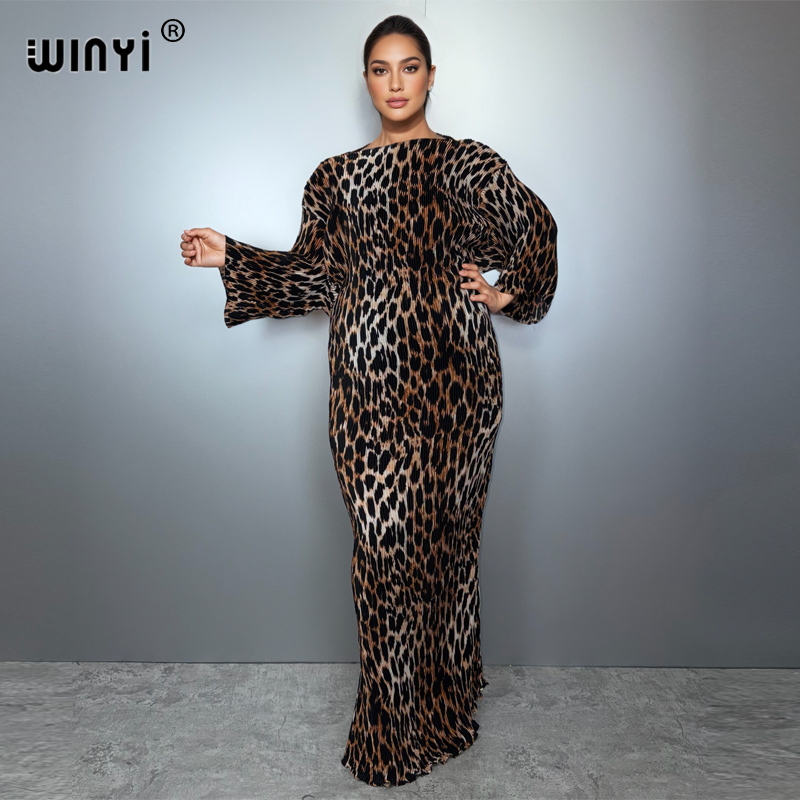 Boho Summer Beach Maxi Dress - Летнее плиссированное платье WINYI свободного кроя