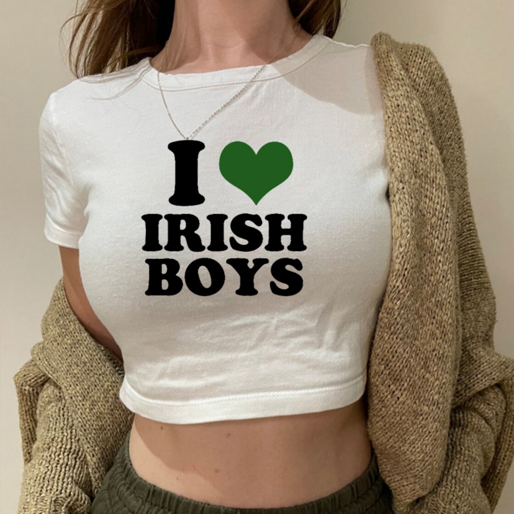 Y2K Graphic Baby Tee Crop - Женский укороченный топ в стиле хип-хоп,