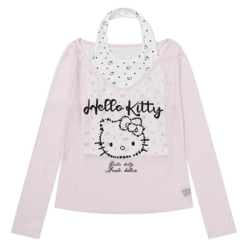 Blouses - Топы-халтеры с длинным рукавом Hello Kitty: