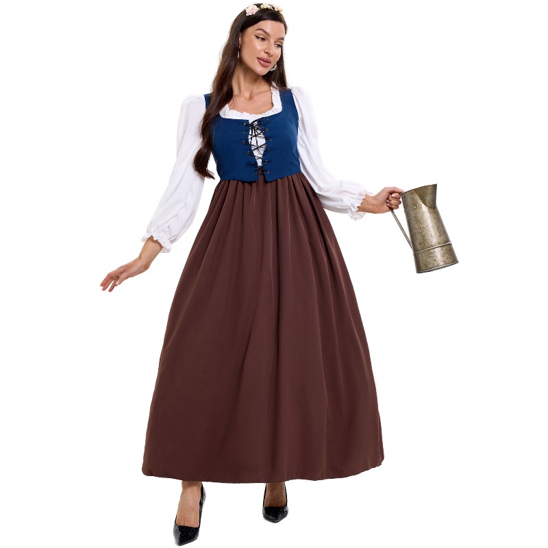 Skirts - Женский винтажный костюм в крестьянском стиле: