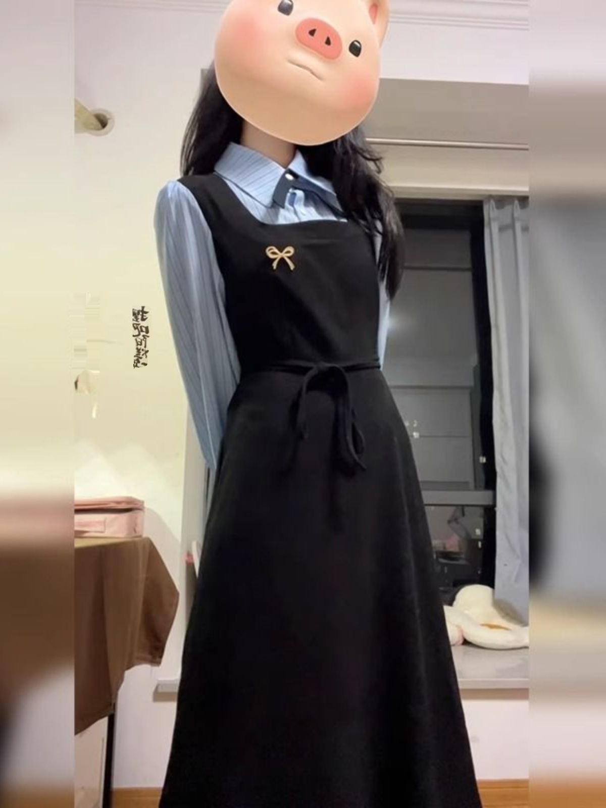 Элегантное черное платье-рубаш – обзор и цена Korean Style A Line Shirt Dress
