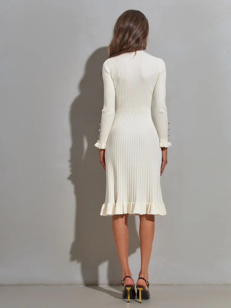 Женское облегающее платье в ру – обзор и цена Bodycon Long Sleeve Ribbed Dress