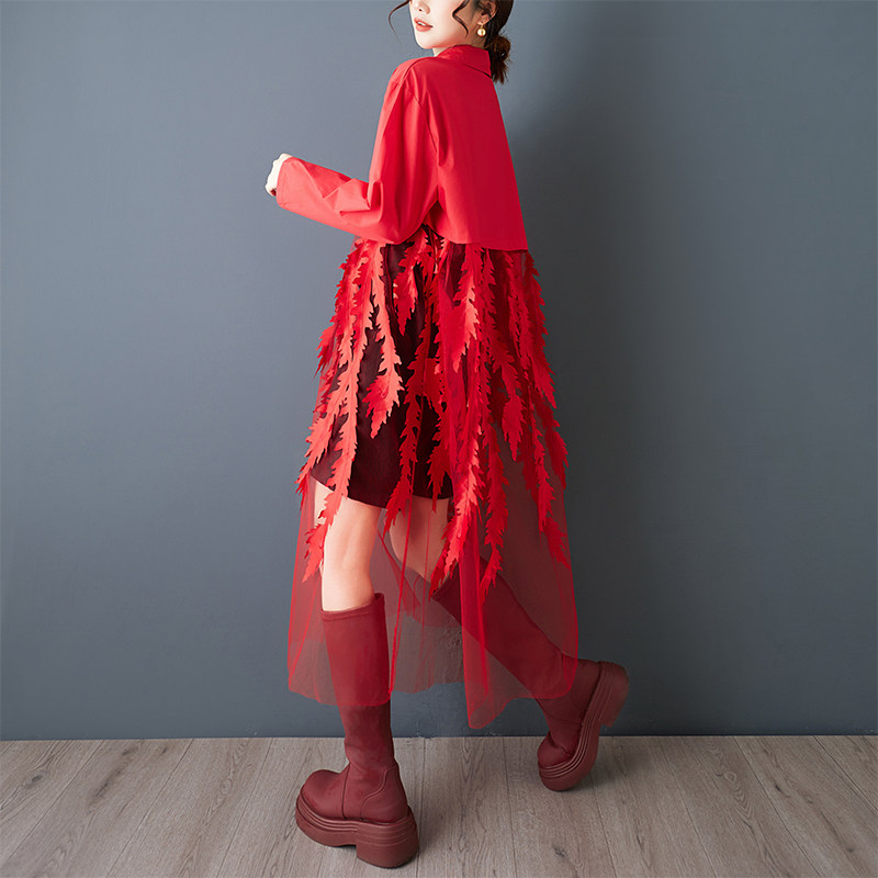 Новое весеннее свободное плать – обзор и цена Korean Style A Line Shirt Dress