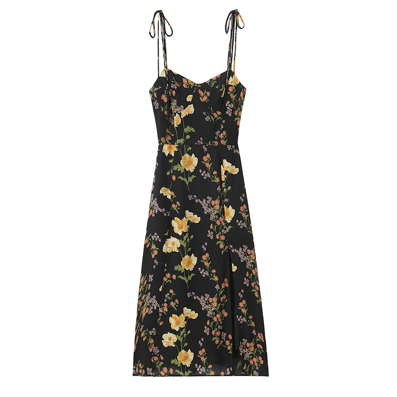 YENKYE винтажное платье на бре – обзор и цена French Vintage Floral Midi Dress