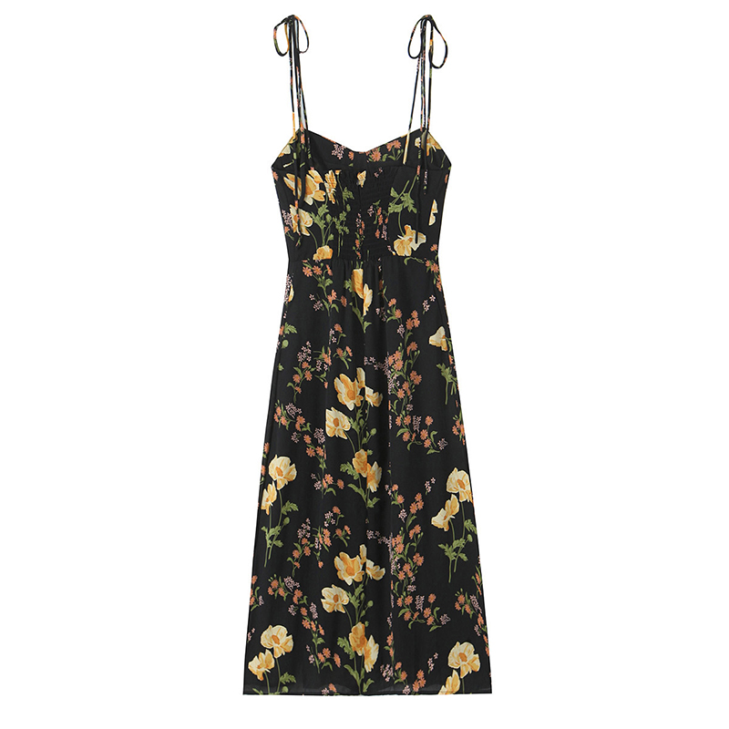 YENKYE винтажное платье на бре – обзор и цена French Vintage Floral Midi Dress