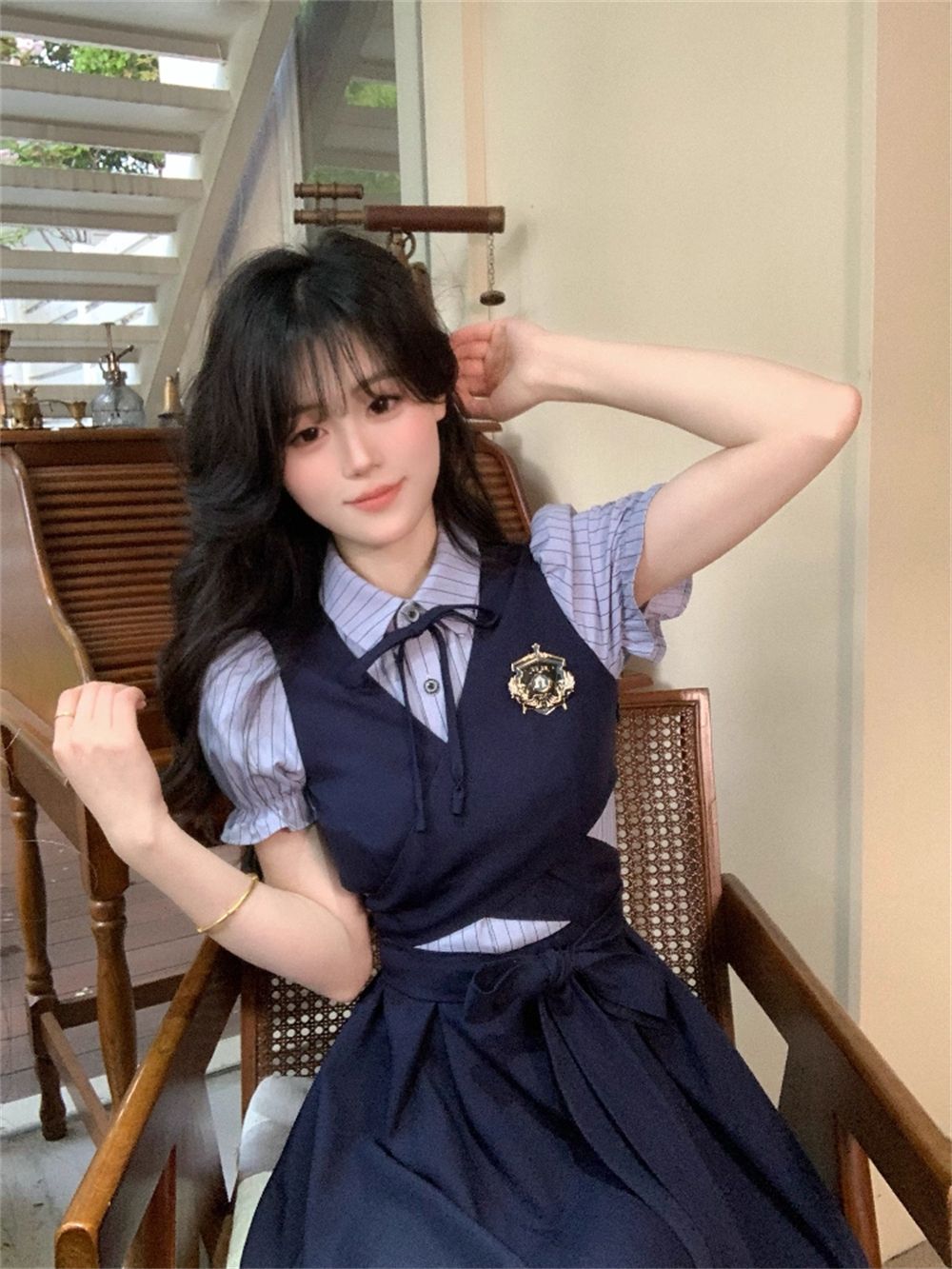 Летнее повседневное платье в с – обзор и цена Korean Style A Line Shirt Dress