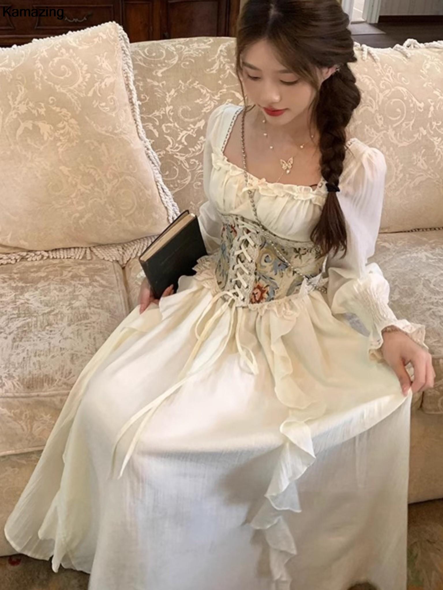 Женское платье-корсет средней  – обзор и цена French Vintage Floral Midi Dress