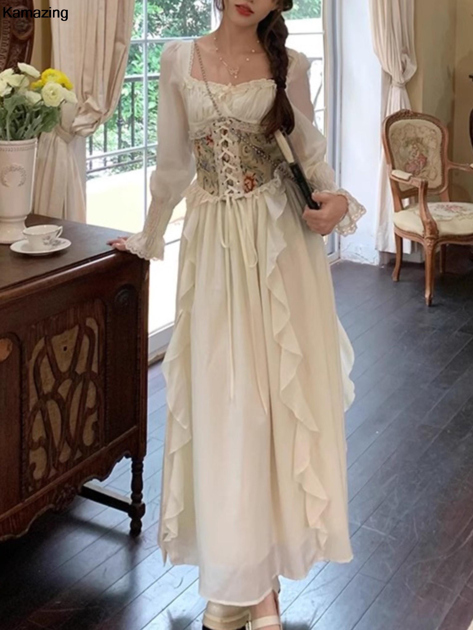 Женское платье-корсет средней  – обзор и цена French Vintage Floral Midi Dress