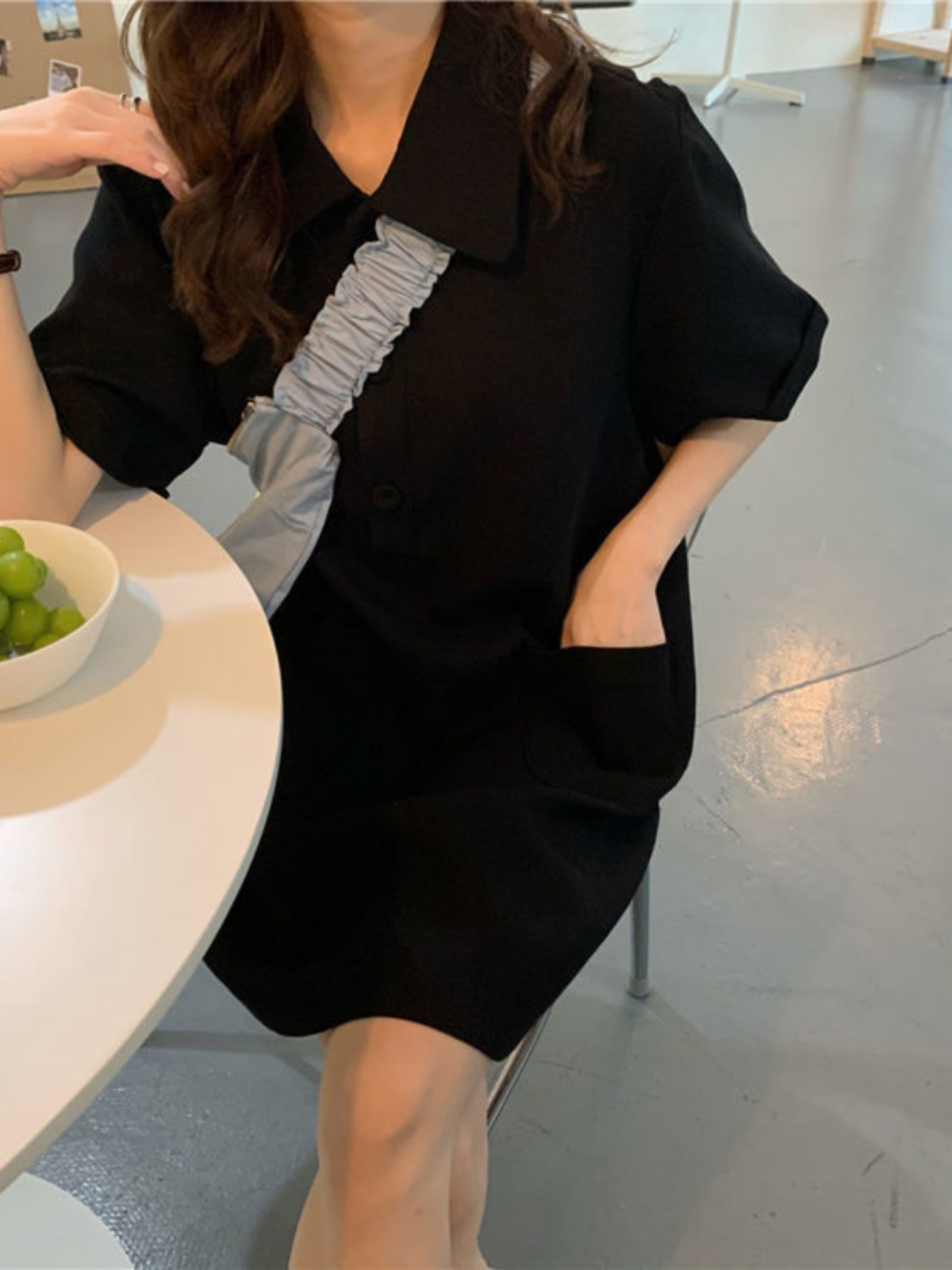 Платье-рубашка А-силуэта больш – обзор и цена Korean Style A Line Shirt Dress