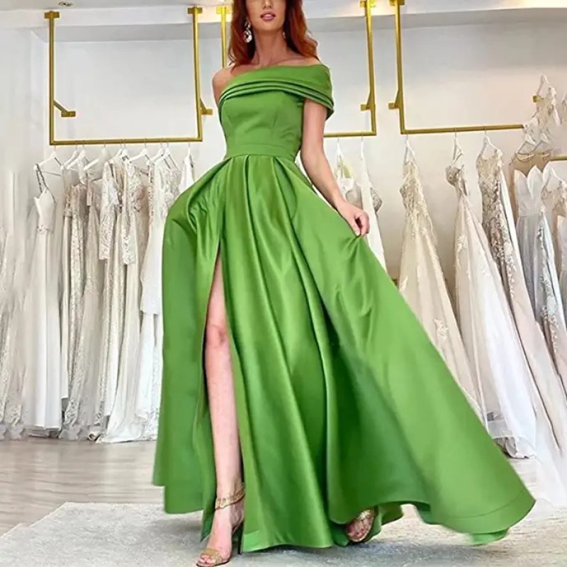 Элегантное атласное вечернее п – обзор и цена Elegant Satin Evening Gown Split