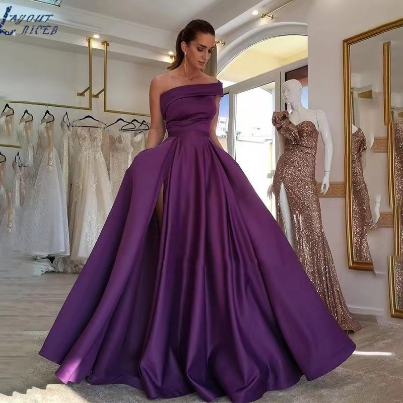 Элегантное атласное вечернее п – обзор и цена Elegant Satin Evening Gown Split