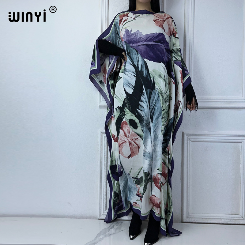 WINYI летний кафтан в африканс – обзор и цена Boho Summer Beach Maxi Dress