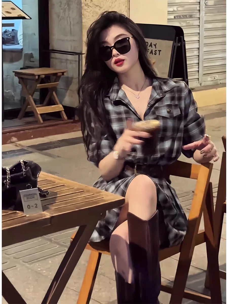 Платье-рубашка в корейском сти – обзор и цена Korean Style A Line Shirt Dress