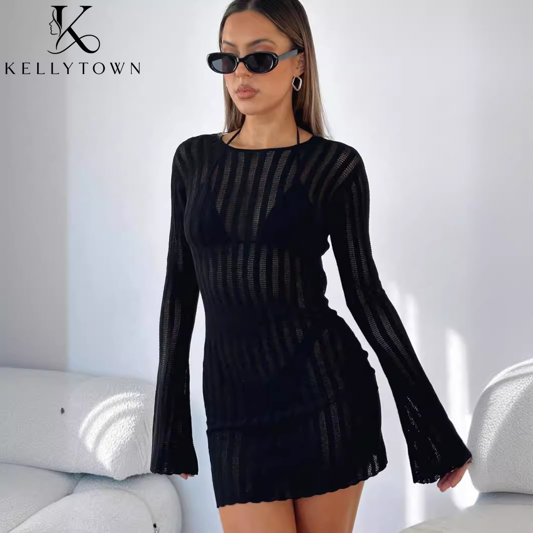 Сексуальное облегающее мини-пл – обзор и цена Bodycon Long Sleeve Ribbed Dress