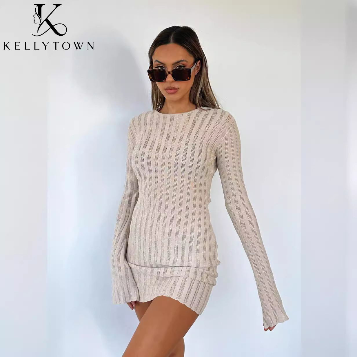 Сексуальное облегающее мини-пл – обзор и цена Bodycon Long Sleeve Ribbed Dress