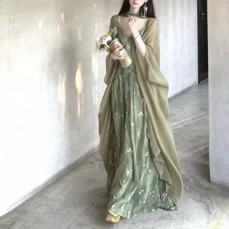 Новинка 2025, винтажное элеган – обзор и цена French Vintage Floral Midi Dress