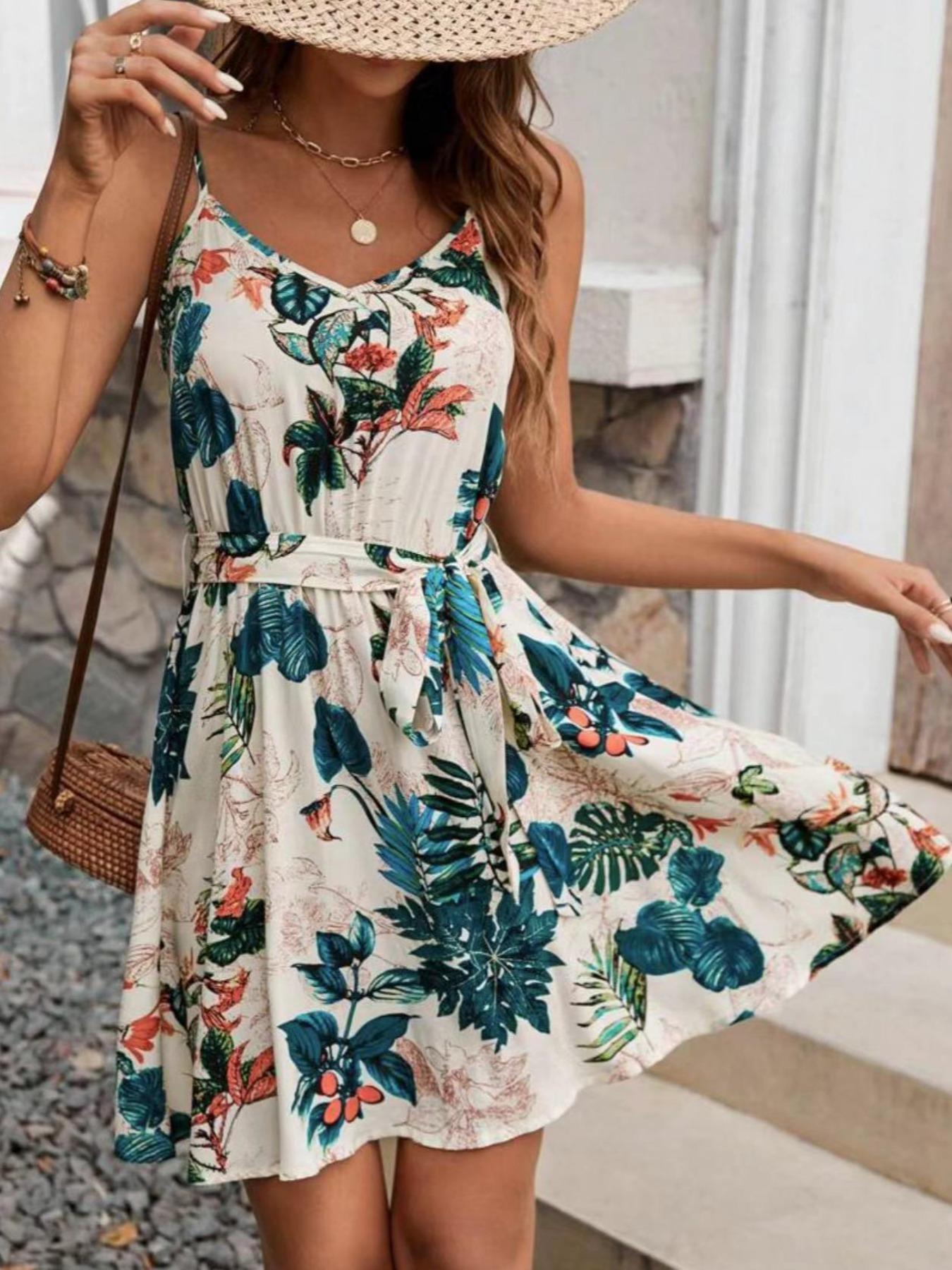 Женское платье с поясом в боге – обзор и цена French Vintage Floral Midi Dress