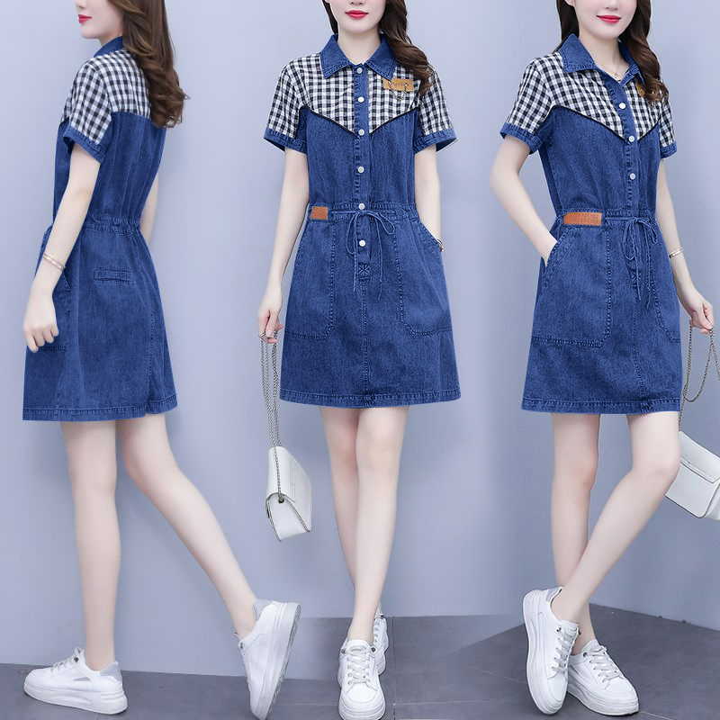 Новинка! Летнее женское платье – обзор и цена Korean Style A Line Shirt Dress