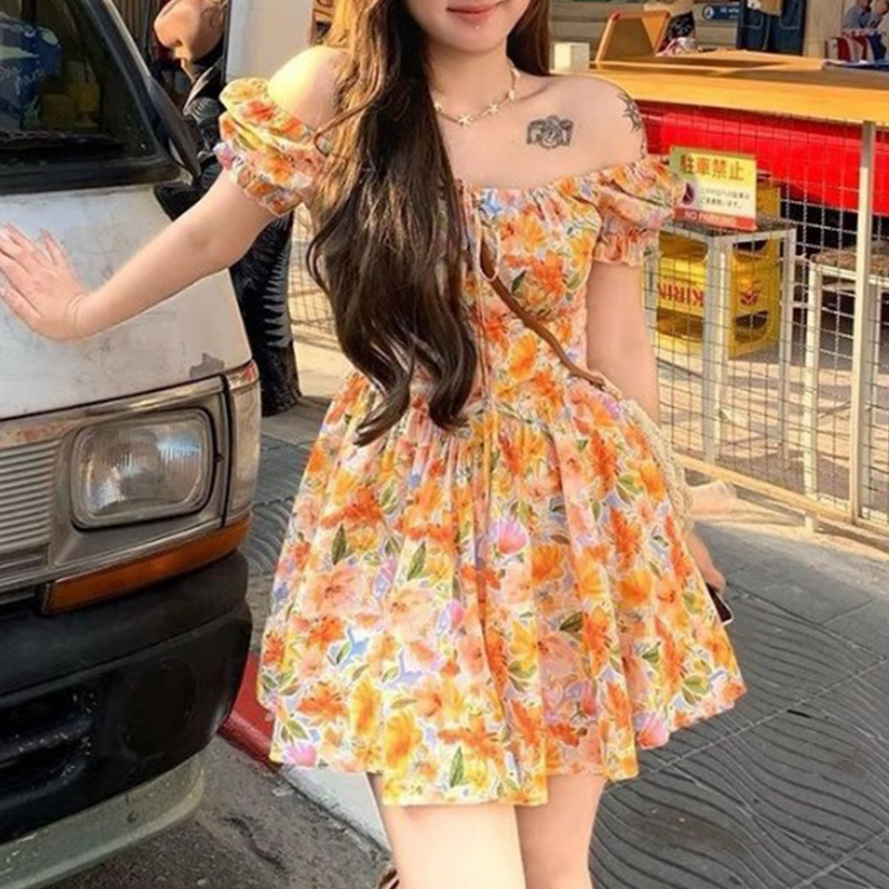 Хит продаж: Новое летнее мини- – обзор и цена Off Shoulder Puff Sleeve Sundress
